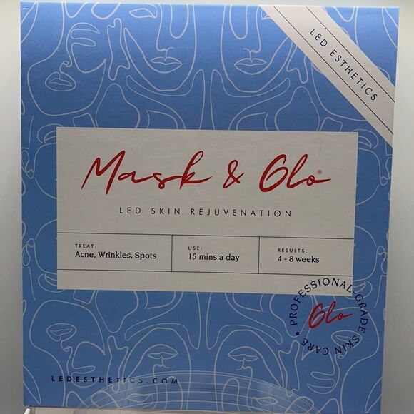 NIB LED Esthetics Mask & glo LED Skin Rejuvenation - Picture 7 of 8